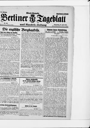 Berliner Tageblatt und Handels-Zeitung vom 30.07.1925