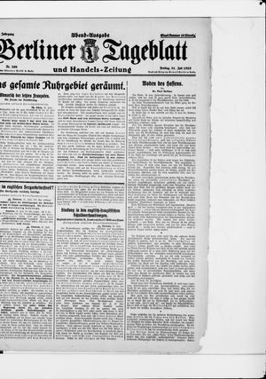 Berliner Tageblatt und Handels-Zeitung vom 31.07.1925