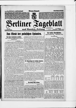 Berliner Tageblatt und Handels-Zeitung on Aug 1, 1925