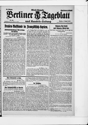 Berliner Tageblatt und Handels-Zeitung vom 02.08.1925