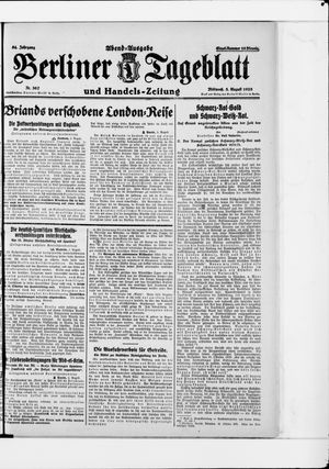 Berliner Tageblatt und Handels-Zeitung on Aug 5, 1925