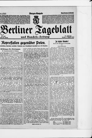 Berliner Tageblatt und Handels-Zeitung on Aug 7, 1925