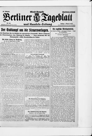 Berliner Tageblatt und Handels-Zeitung on Aug 7, 1925