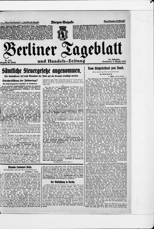 Berliner Tageblatt und Handels-Zeitung vom 08.08.1925