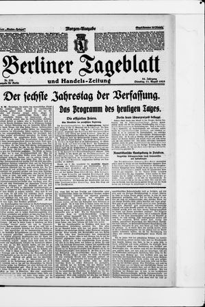Berliner Tageblatt und Handels-Zeitung on Aug 11, 1925