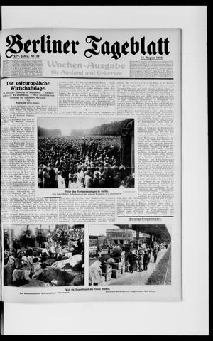 Berliner Tageblatt und Handels-Zeitung vom 13.08.1925