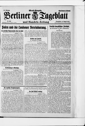 Berliner Tageblatt und Handels-Zeitung vom 15.08.1925