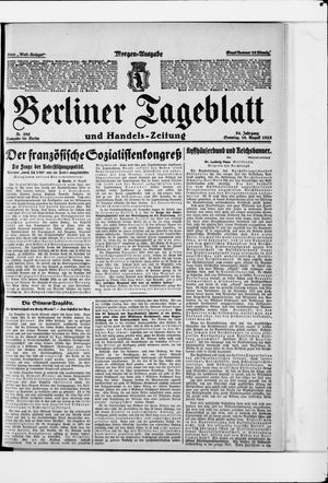 Berliner Tageblatt und Handels-Zeitung vom 16.08.1925