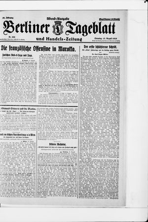 Berliner Tageblatt und Handels-Zeitung vom 18.08.1925