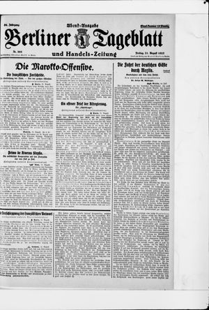 Berliner Tageblatt und Handels-Zeitung vom 21.08.1925