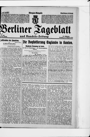 Berliner Tageblatt und Handels-Zeitung vom 23.08.1925