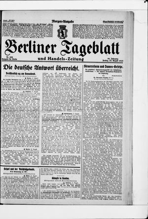 Berliner Tageblatt und Handels-Zeitung vom 28.08.1925