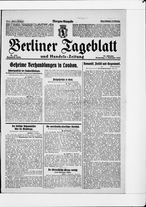 Berliner Tageblatt und Handels-Zeitung vom 03.09.1925