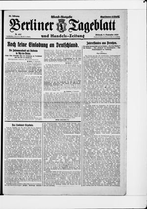 Berliner Tageblatt und Handels-Zeitung vom 09.09.1925