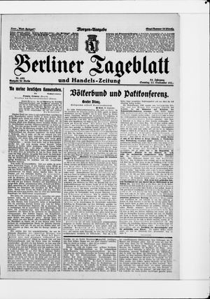 Berliner Tageblatt und Handels-Zeitung vom 27.09.1925