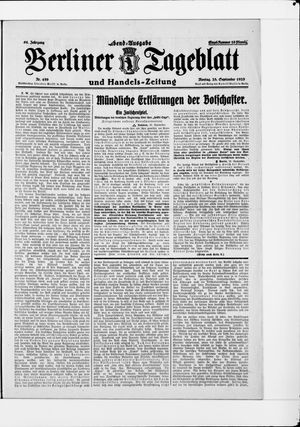 Berliner Tageblatt und Handels-Zeitung on Sep 28, 1925