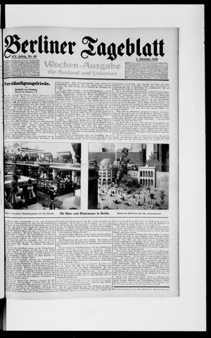 Berliner Tageblatt und Handels-Zeitung vom 01.10.1925