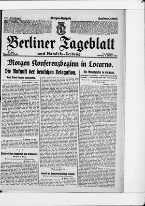 Berliner Tageblatt und Handels-Zeitung vom 04.10.1925