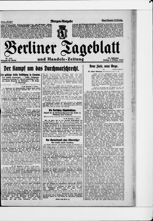 Berliner Tageblatt und Handels-Zeitung on Oct 9, 1925