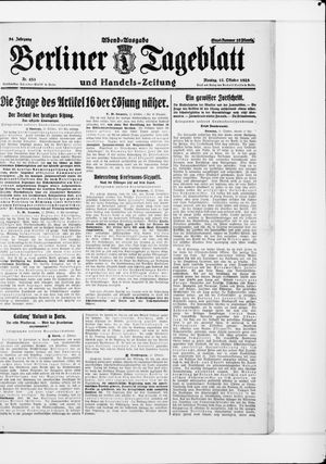 Berliner Tageblatt und Handels-Zeitung vom 12.10.1925