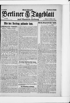 Berliner Tageblatt und Handels-Zeitung vom 19.10.1925