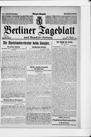 Berliner Tageblatt und Handels-Zeitung on Oct 21, 1925