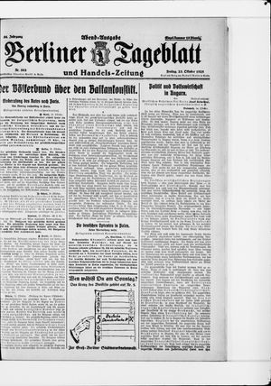 Berliner Tageblatt und Handels-Zeitung vom 23.10.1925