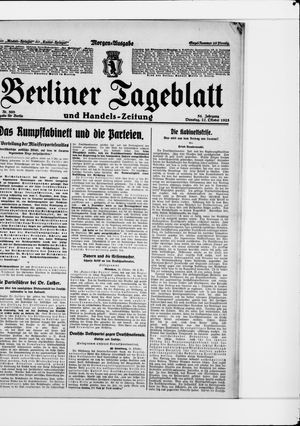 Berliner Tageblatt und Handels-Zeitung vom 27.10.1925