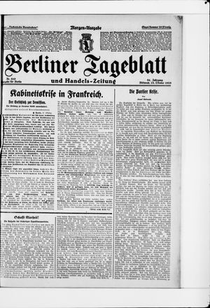 Berliner Tageblatt und Handels-Zeitung vom 28.10.1925