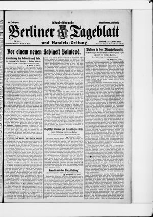Berliner Tageblatt und Handels-Zeitung vom 28.10.1925