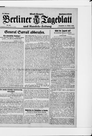 Berliner Tageblatt und Handels-Zeitung on Oct 31, 1925