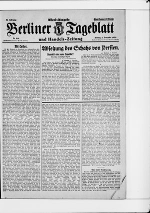 Berliner Tageblatt und Handels-Zeitung on Nov 2, 1925