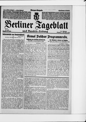 Berliner Tageblatt und Handels-Zeitung on Nov 3, 1925