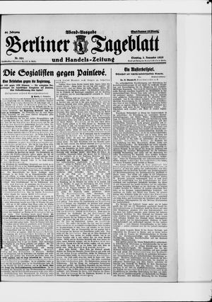 Berliner Tageblatt und Handels-Zeitung vom 03.11.1925