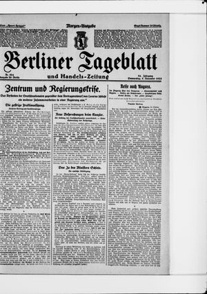 Berliner Tageblatt und Handels-Zeitung vom 05.11.1925