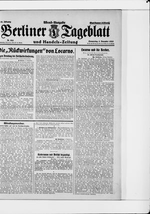 Berliner Tageblatt und Handels-Zeitung vom 05.11.1925