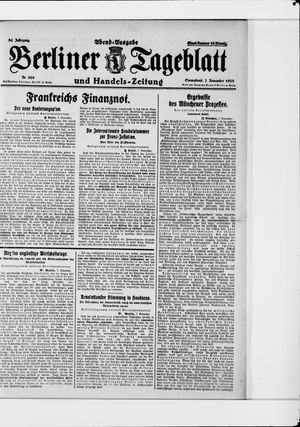 Berliner Tageblatt und Handels-Zeitung on Nov 7, 1925