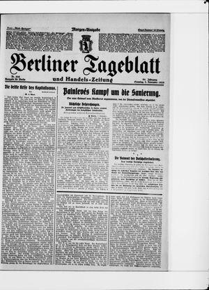 Berliner Tageblatt und Handels-Zeitung on Nov 8, 1925
