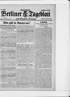 Berliner Tageblatt und Handels-Zeitung vom 09.11.1925