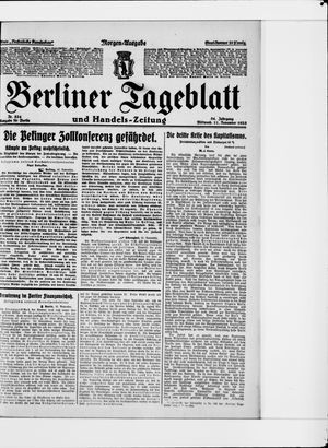 Berliner Tageblatt und Handels-Zeitung vom 11.11.1925