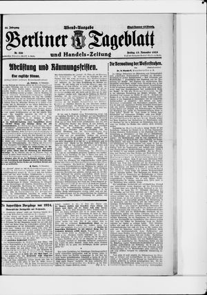 Berliner Tageblatt und Handels-Zeitung vom 13.11.1925