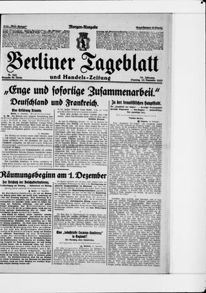 Berliner Tageblatt und Handels-Zeitung vom 15.11.1925