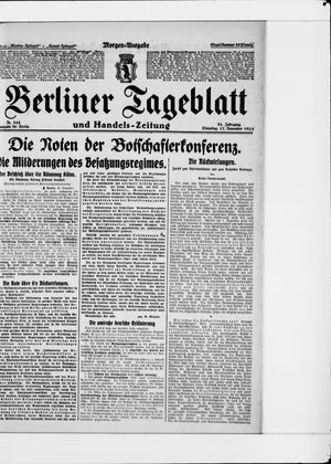 Berliner Tageblatt und Handels-Zeitung vom 17.11.1925