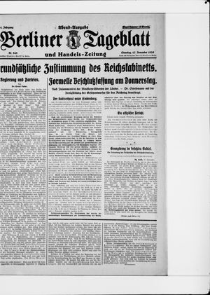 Berliner Tageblatt und Handels-Zeitung vom 17.11.1925