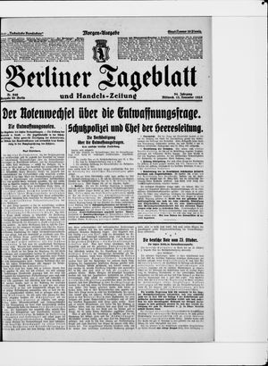 Berliner Tageblatt und Handels-Zeitung vom 18.11.1925