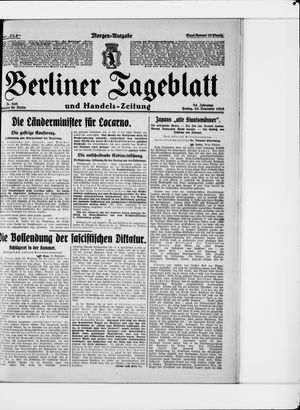 Berliner Tageblatt und Handels-Zeitung vom 20.11.1925