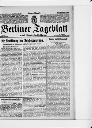 Berliner Tageblatt und Handels-Zeitung on Nov 21, 1925