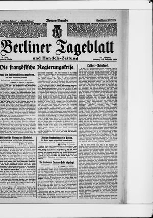 Berliner Tageblatt und Handels-Zeitung vom 24.11.1925