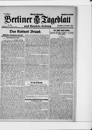 Berliner Tageblatt und Handels-Zeitung vom 28.11.1925