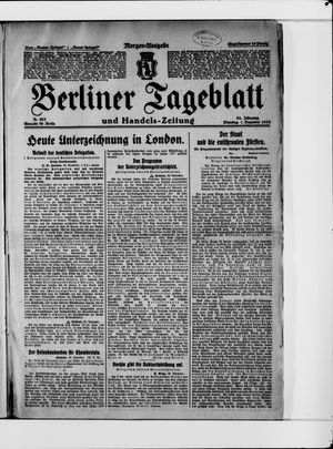 Berliner Tageblatt und Handels-Zeitung vom 01.12.1925
